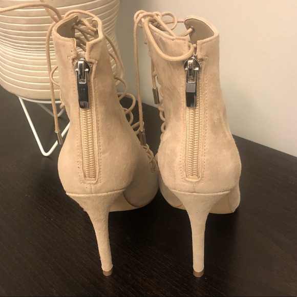KENDALL + KYLIE Ginny Nude suede lace up peep toe - Picture 5 of 8